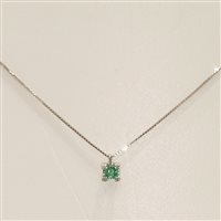 Collana Vidali Gioielli Donna in Oro bianco Smeraldo COOR-12-34 - COOR-12-34